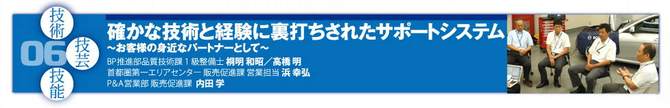 06 経験と技術を結集させたサポートシステム