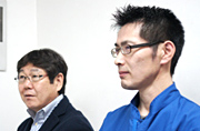 代表取締役 玉澤 洲策様（左）メカニック 宮本 修様（右）